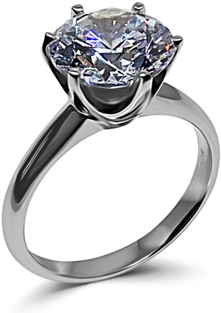 cubic zirconia solitaire ring